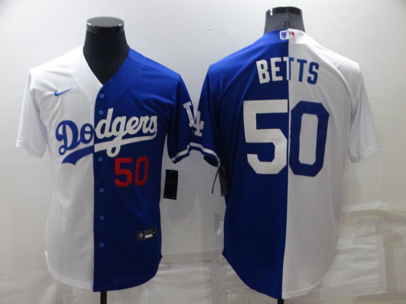 Men Los Angeles Dodgers #50 Betts white blue Game Nike 2022 MLB Jersey